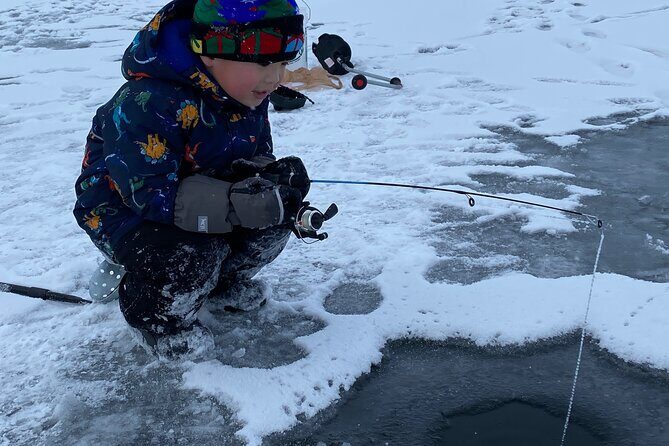 Ice Fishing in Fairbanks - Rod, bait, and guide support: you get to fish, not troubleshoot